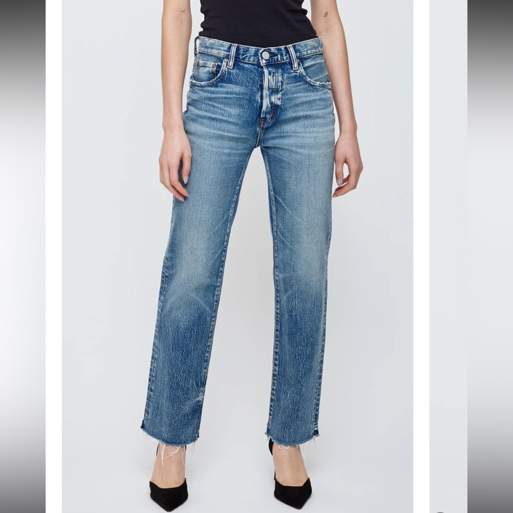 Moussy Vintage Light Blue Straight Leg Jeans